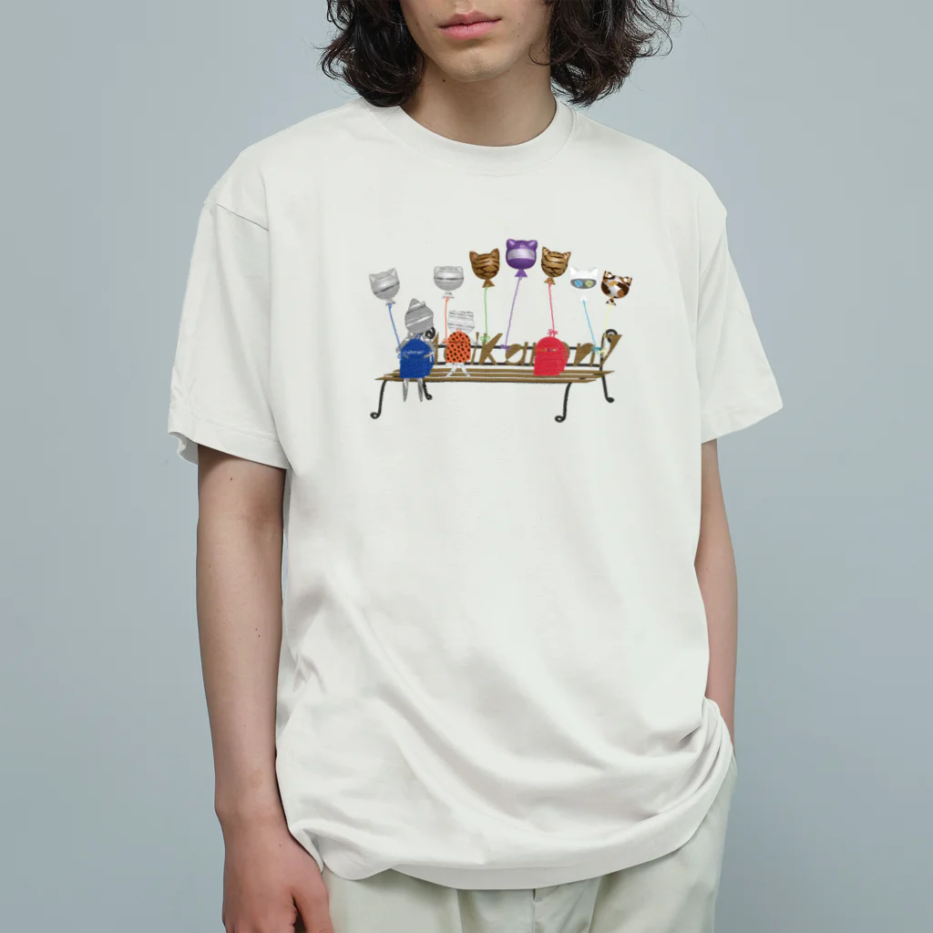 MolKaronのMolKaron7　ロゴと風船 オーガニックコットンTシャツ