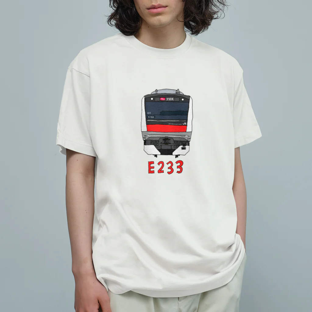 &TRAIN DESIGN STOREの京葉線 E233系 正面 オーガニックコットンTシャツ