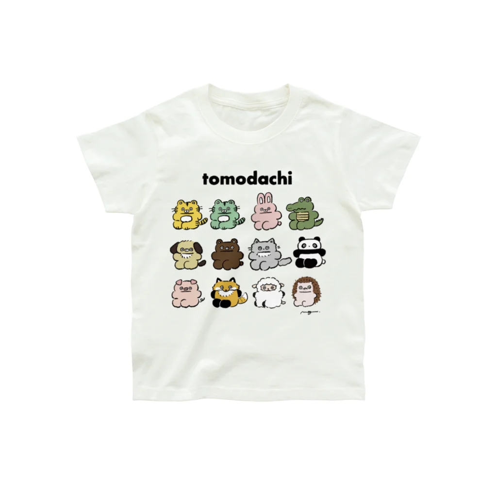 moguuuu.のtomodachi オーガニックコットンTシャツ