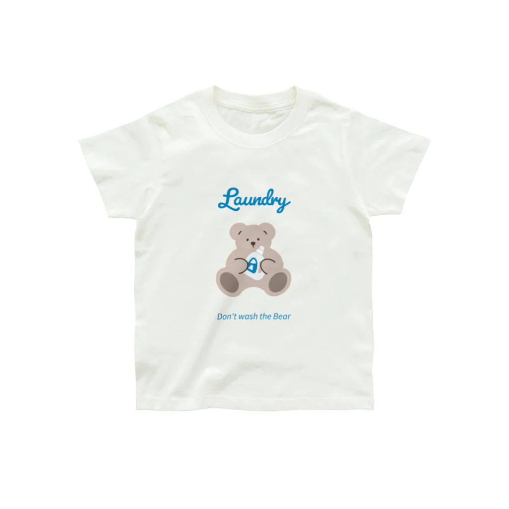 papiko くまさんのlaundry bear  オーガニックコットンTシャツ