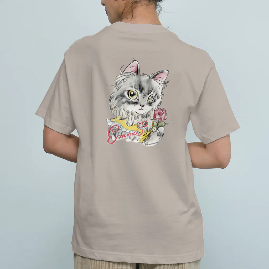 猫のきぬくんのお店のエマ姫 オーガニックコットンTシャツ