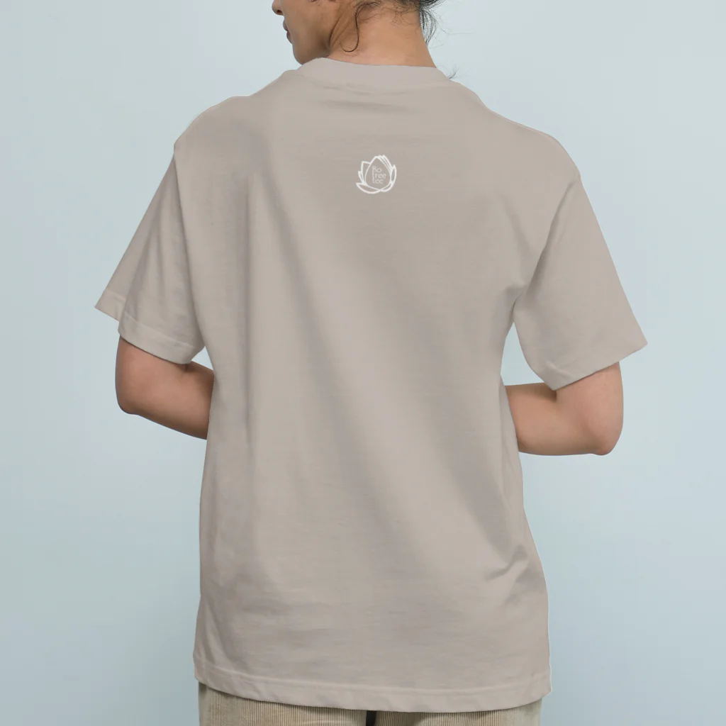 Bo tree teeのオカメインコ ( white / ロゴマークあり ) オーガニックコットンTシャツ