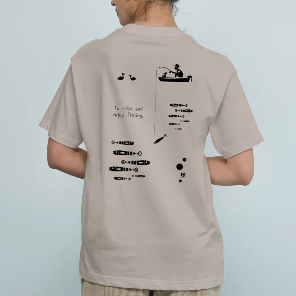 ワカボンドの【両面】のんびりと釣りを楽しむ Organic Cotton T-Shirt