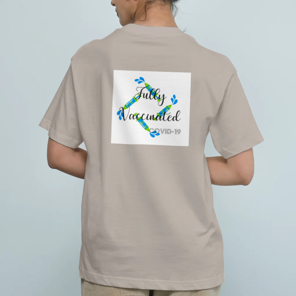 Wake Up Shopのワクチン2回打ちました〜Fully vaccinated オーガニックコットンTシャツ