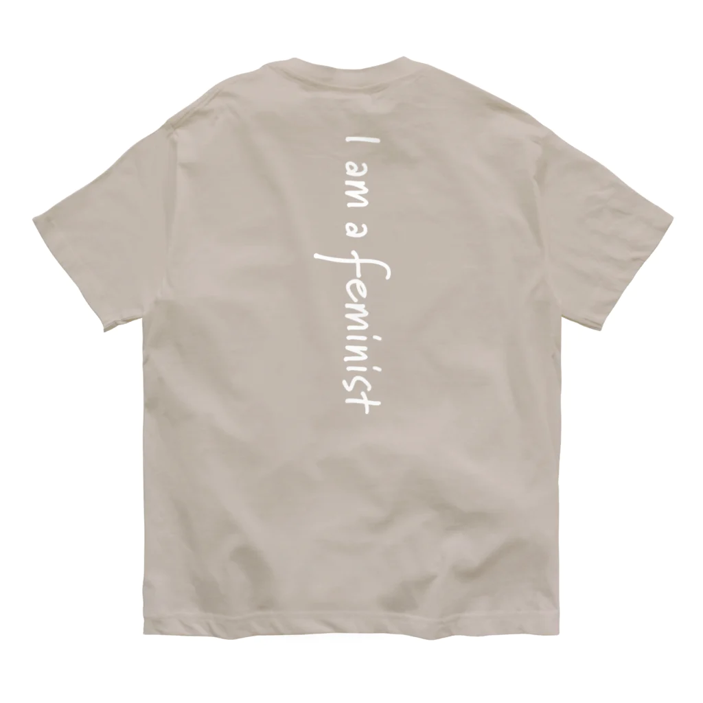 はまち乃藍のおみせの【白文字】「私はフェミニスト」グッズ Organic Cotton T-Shirt