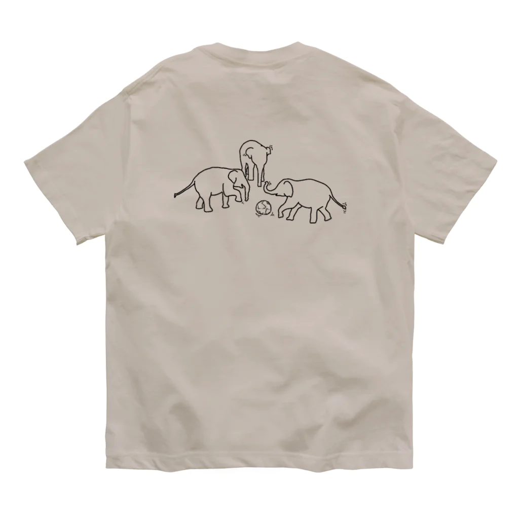 kiiの地動説モノクロ オーガニックコットンTシャツ