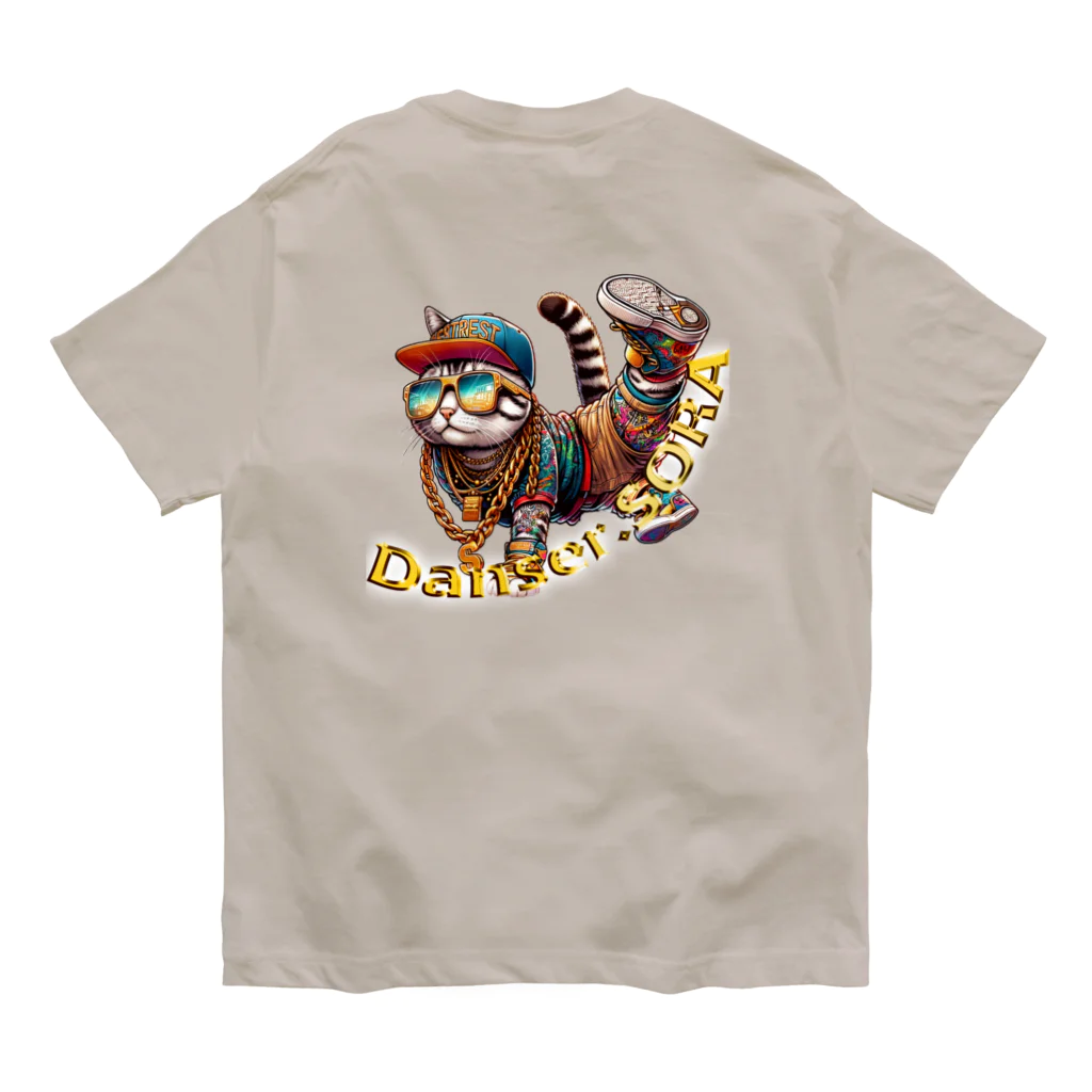 HIPHOPぬこ様のDanser.SORA(ダンサー・そら) オーガニックコットンTシャツ