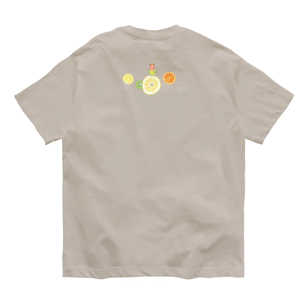 小桜森のラブバとフルーツ（横長） Organic Cotton T-Shirt