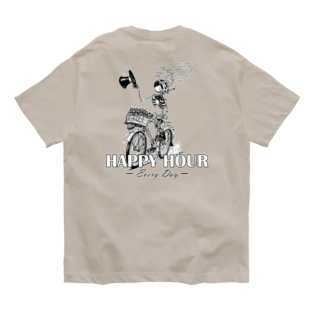 nidan-illustrationの"HAPPY HOUR"(B&W) #2 オーガニックコットンTシャツ