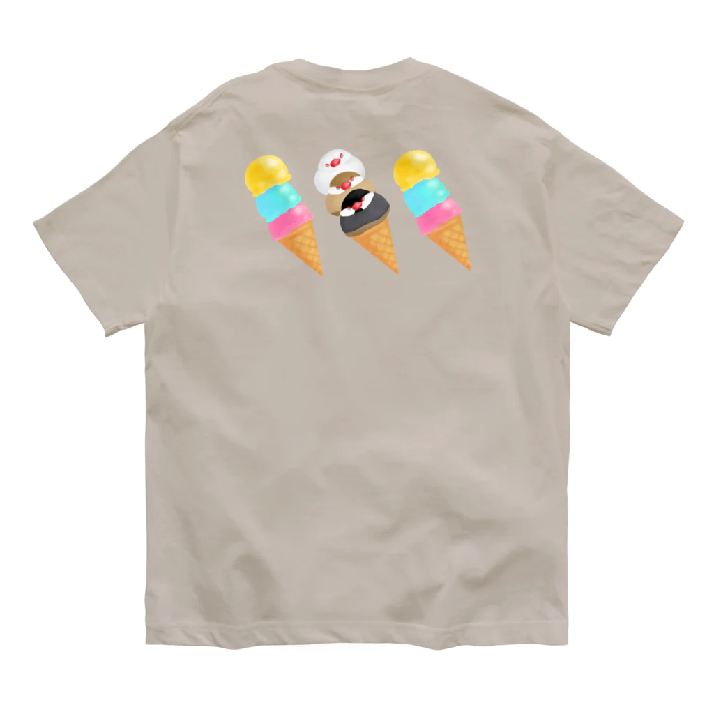 Lily bird（リリーバード）のアイスと文鳥ず② Organic Cotton T-Shirt