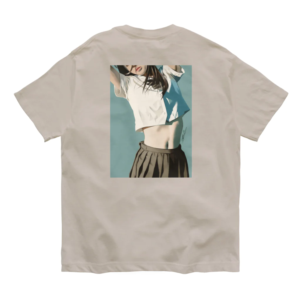 コサカのアトリエの女子高生と夏 オーガニックコットンTシャツ