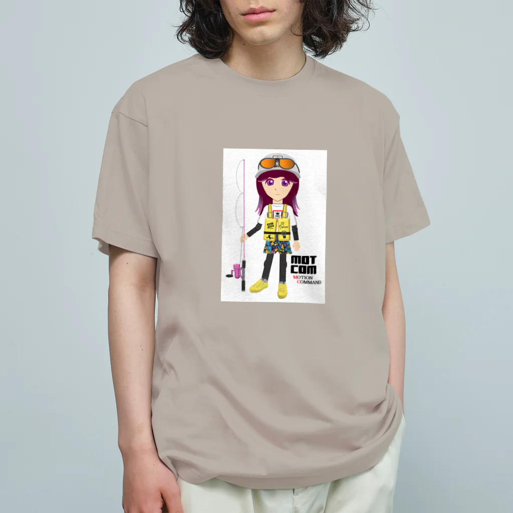 MOTCOM Winkel+の釣りガール　Fishinggirls オーガニックコットンTシャツ