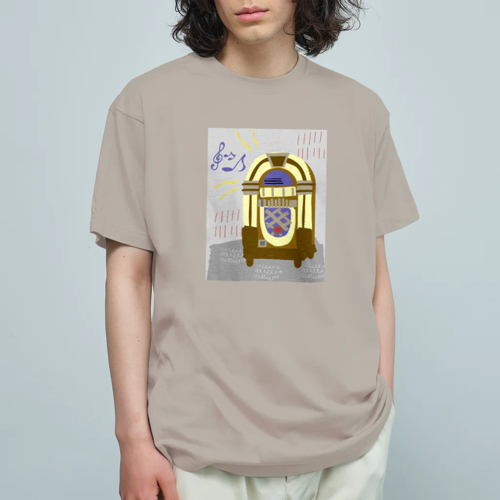 sandy-mのダンスホールのレトロなジュークボックス オーガニックコットンTシャツ