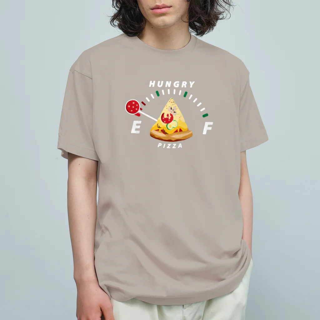 イラスト MONYAAT の腹ペコゲージ　ピザ　B*Ｌ配置 Organic Cotton T-Shirt