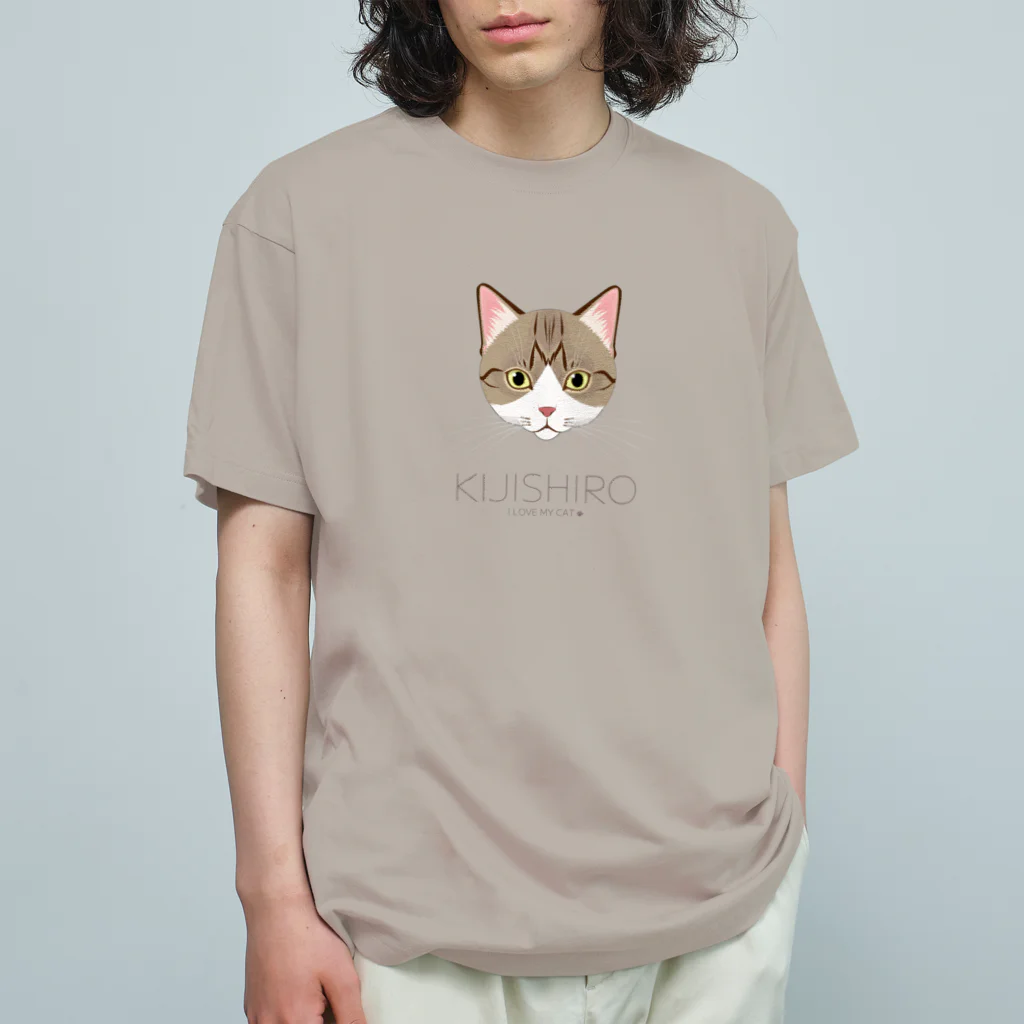 Baby Tigerのねこラブ・キジ白 オーガニックコットンTシャツ