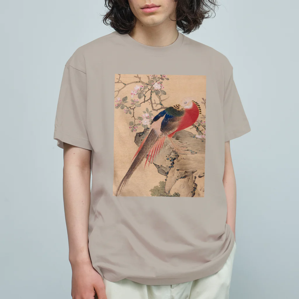 寿めでたや(ukiyoe)の浮世絵 UKIYOE 円山応挙；金鶏 オーガニックコットンTシャツ