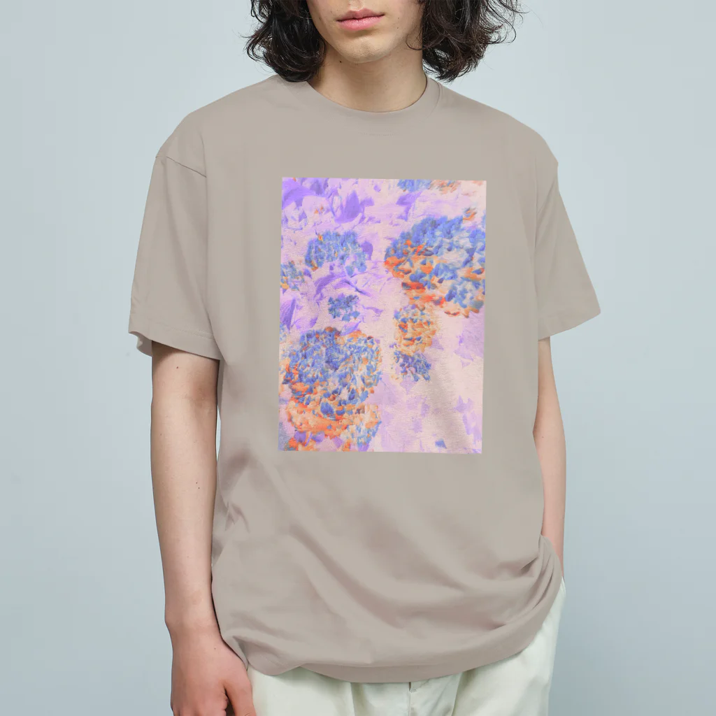 CAUCのhydrangea オーガニックコットンTシャツ