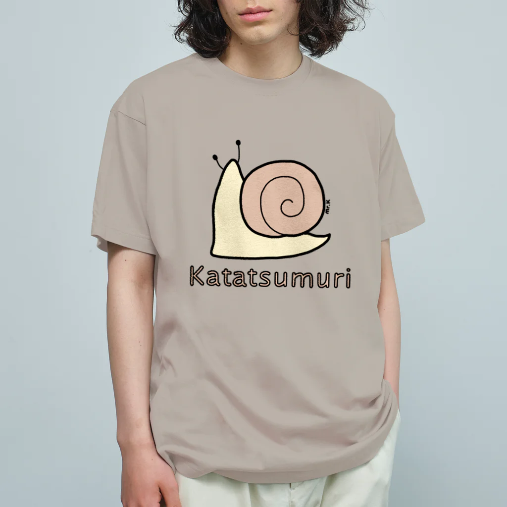 MrKShirtsのKatatsumuri (カタツムリ) 色デザイン オーガニックコットンTシャツ