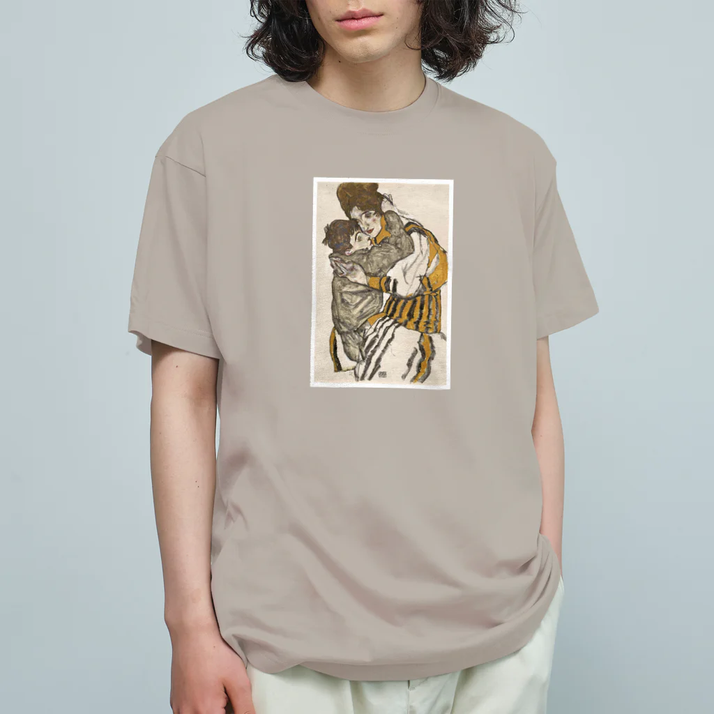 世界の絵画アートグッズのエゴン・シーレ《シーレの妻と小さな甥っ子》 オーガニックコットンTシャツ