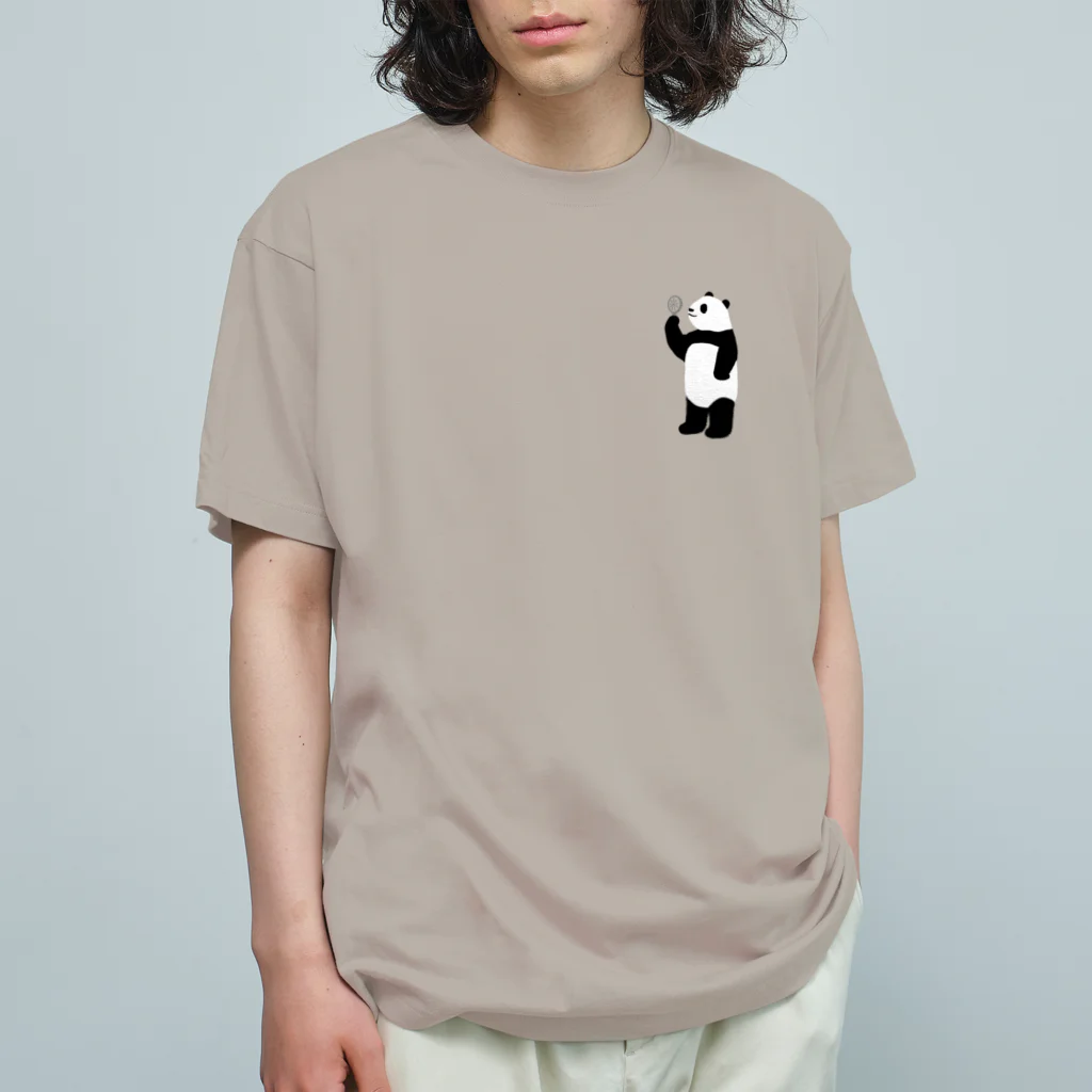 パンダむんのハンディファン(ワンポイント) オーガニックコットンTシャツ