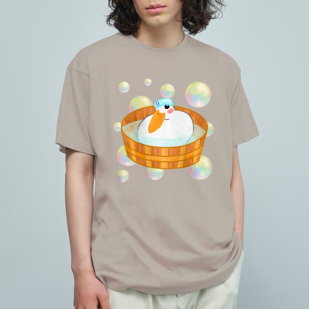 Lily bird（リリーバード）のほわほわ水浴びコールダック♪ Organic Cotton T-Shirt