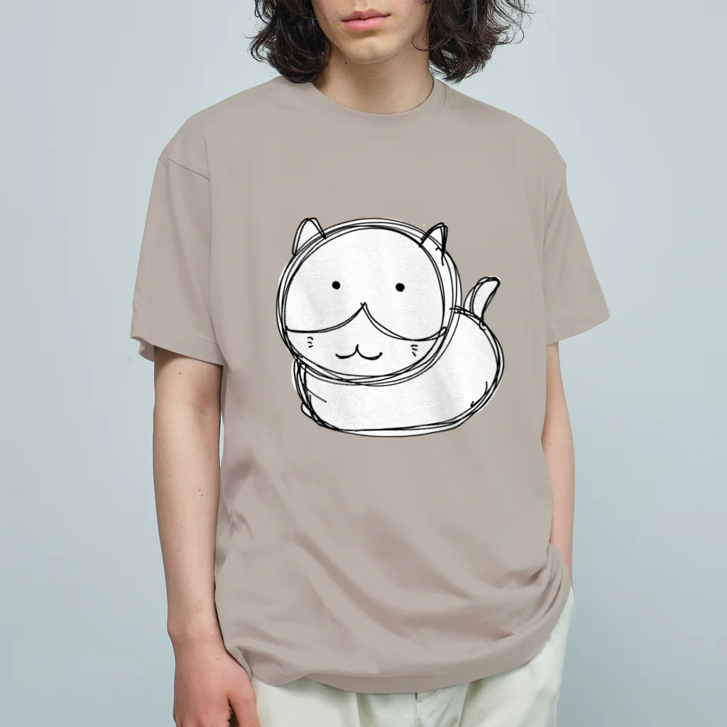 ばんちゃ🐱にゃんこ恩返しショップのラフにゃんこ オーガニックコットンTシャツ