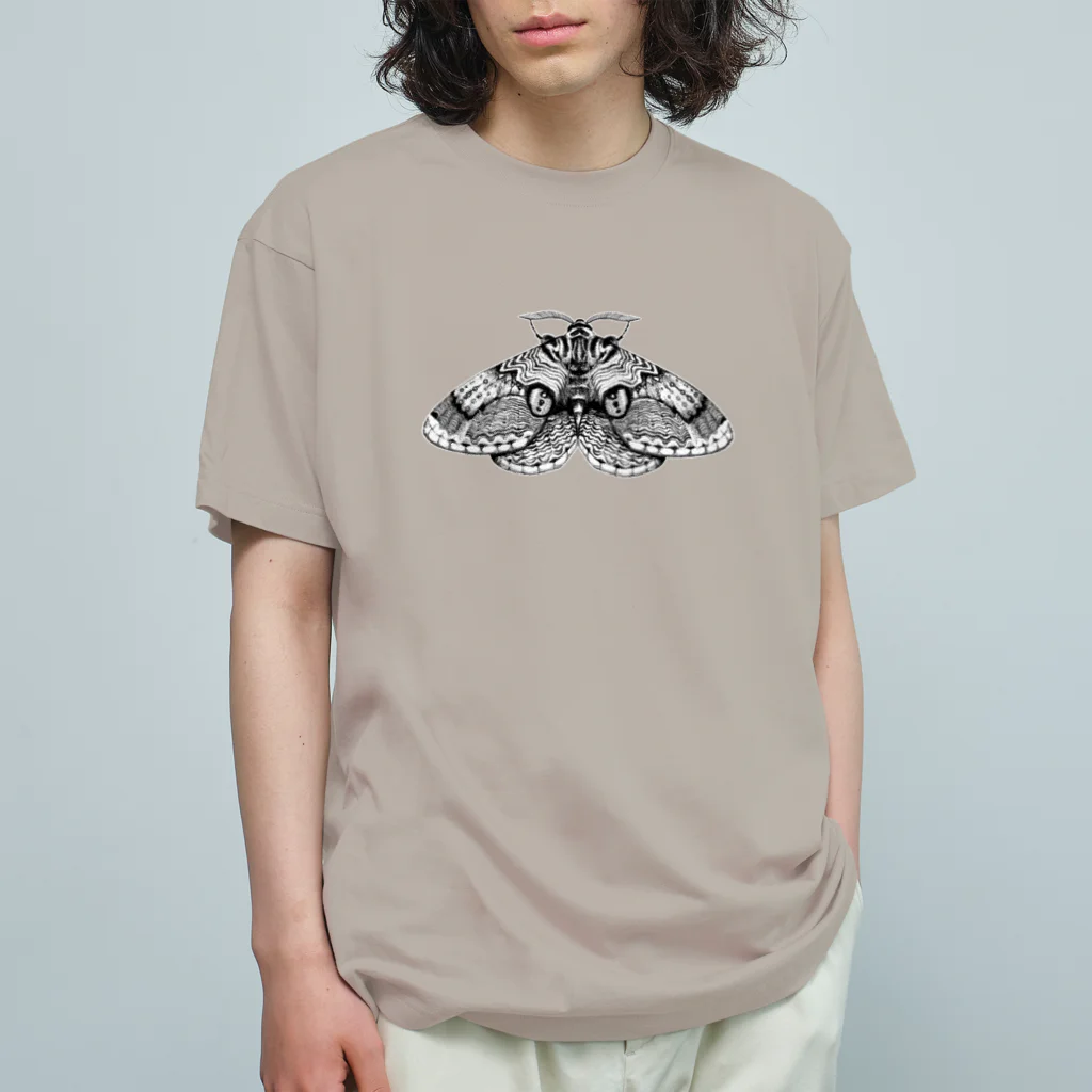 OJIKのイボタガ オーガニックコットンTシャツ