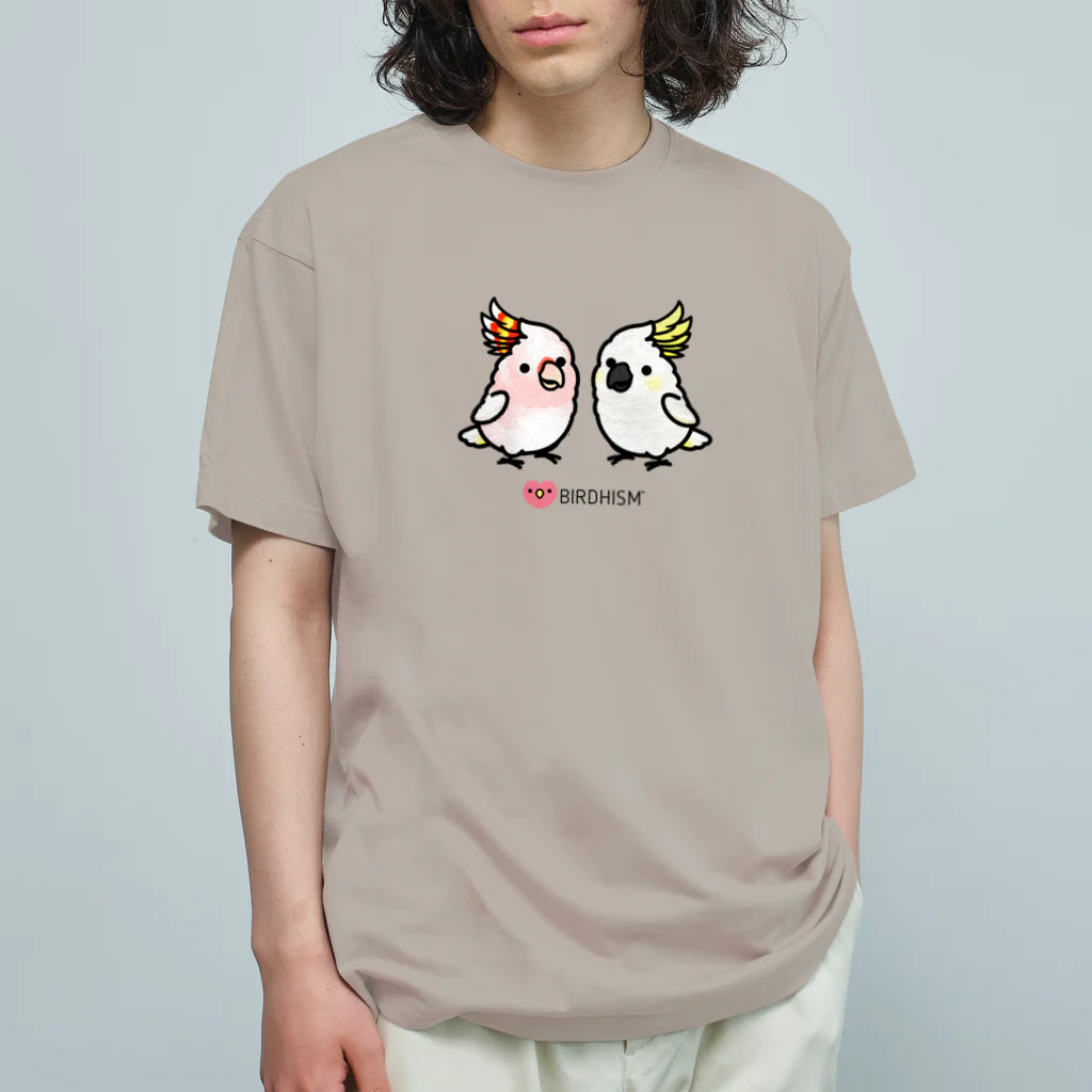 Cody the Lovebirdの仲良しクルマサカオウム&キバタン Chubby Bird Organic Cotton T-Shirt