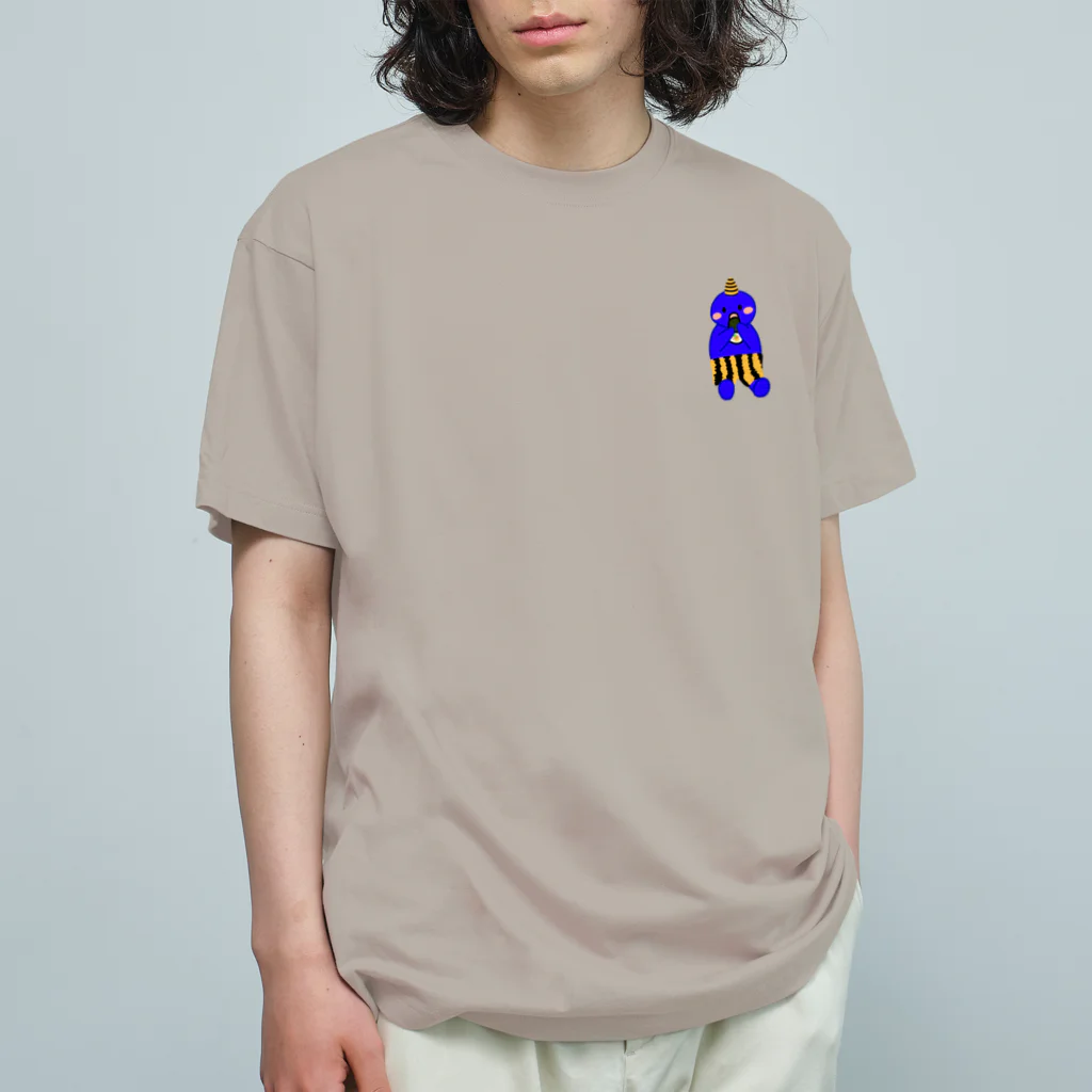 Lily bird（リリーバード）の可愛い青鬼ちゃん② Organic Cotton T-Shirt