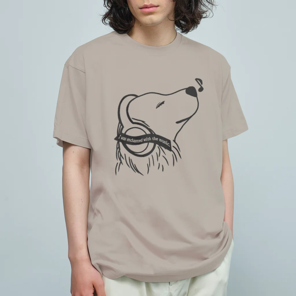 ぺんぎん24の音楽にうっとりゴールデン2(ダークグレー) Organic Cotton T-Shirt