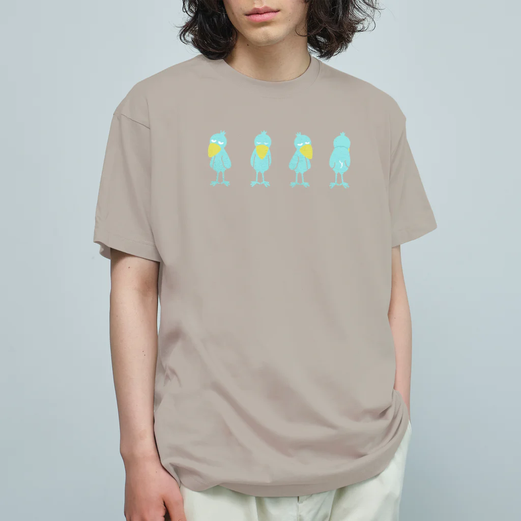 ue☆(ウイ）のハシビロコウのシューちゃん オーガニックコットンTシャツ