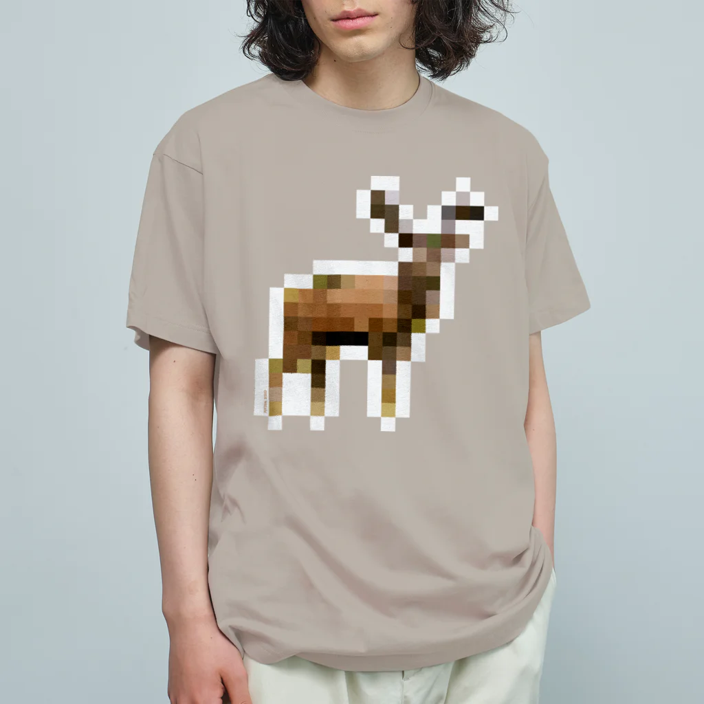 PITTEN PRODUCTSのPIXEL_ANIMAL_03(DEER) オーガニックコットンTシャツ