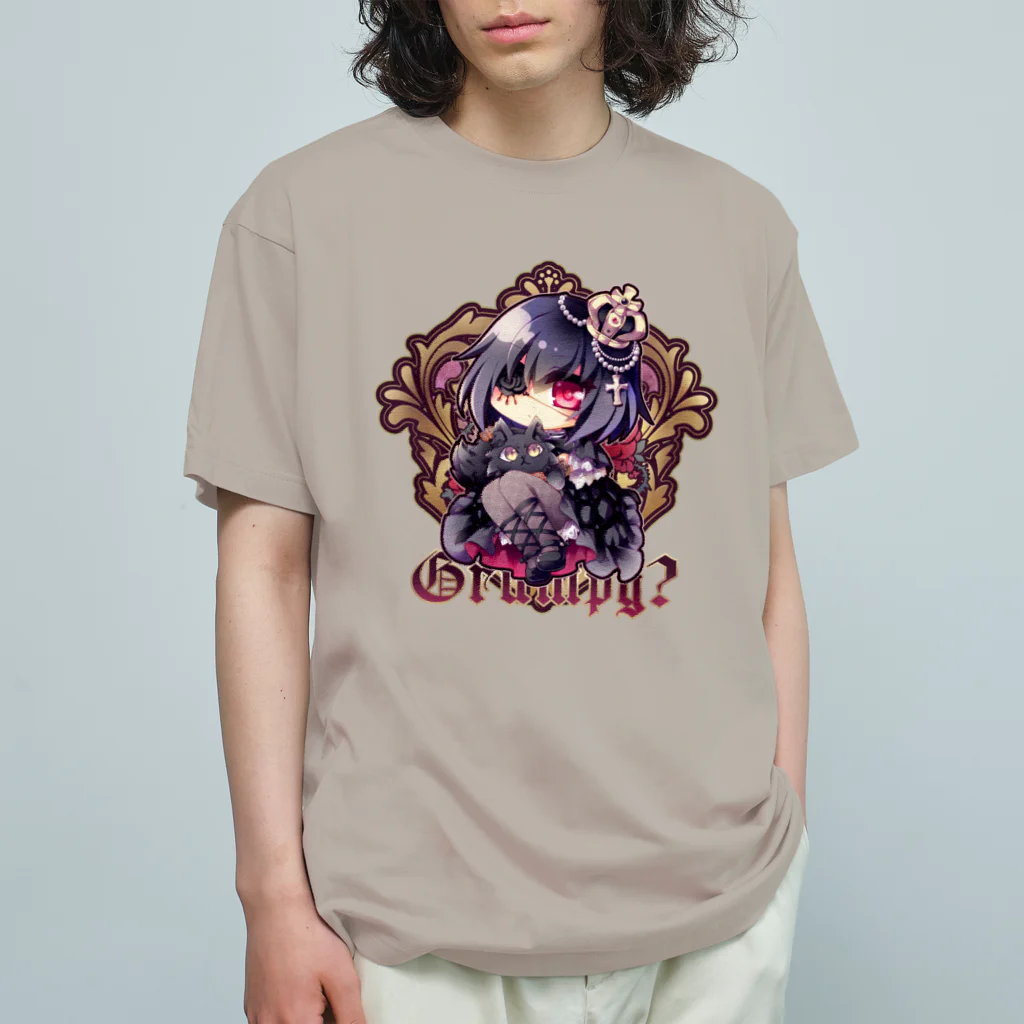 月蝕ざっか店＠SUZURIの不機嫌と王冠とお猫さま - Ctype オーガニックコットンTシャツ