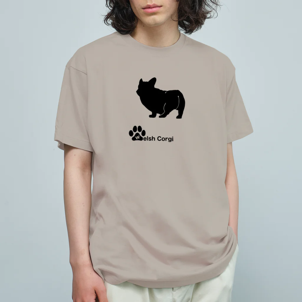 bow and arrow のウェルシュコーギー オーガニックコットンTシャツ