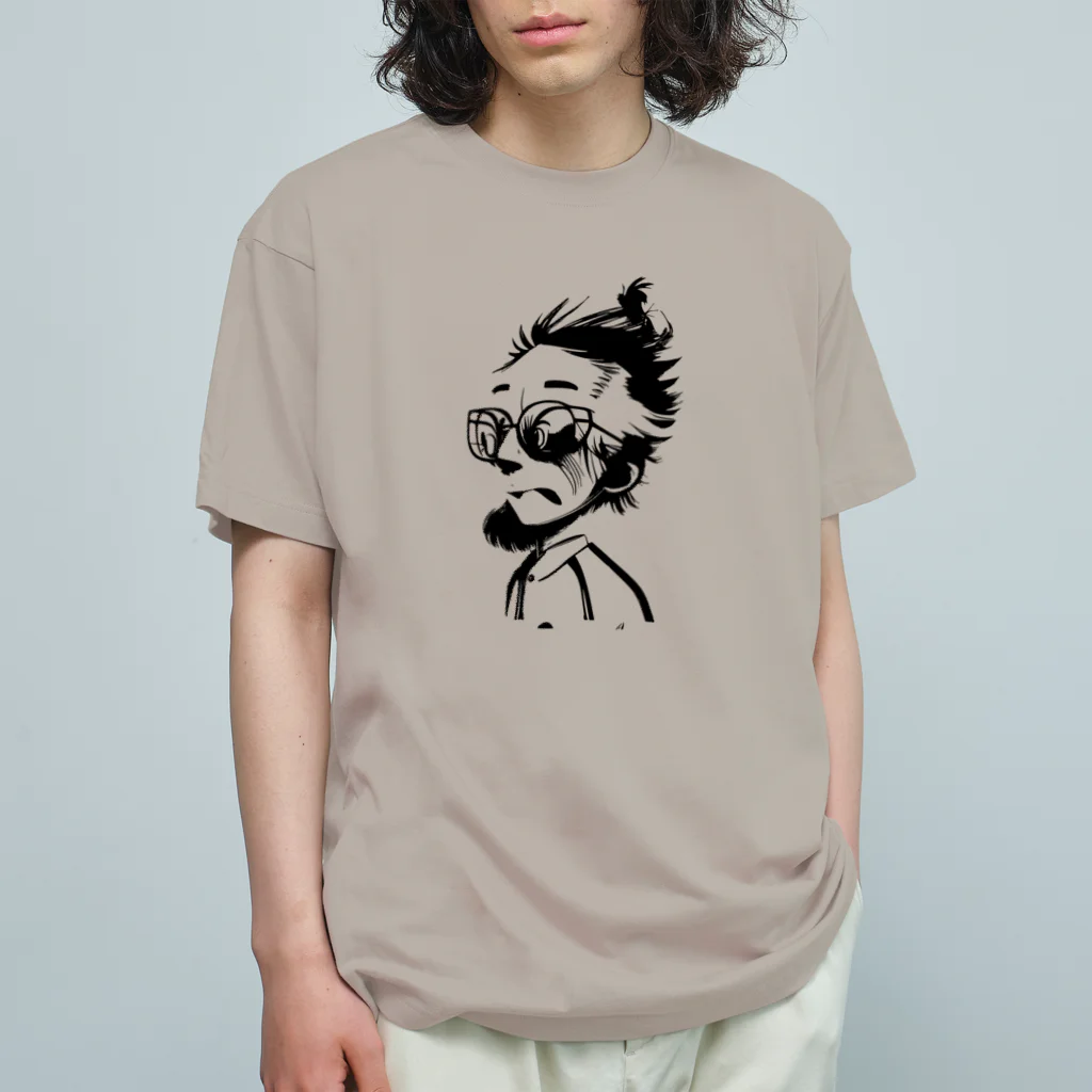 ダンディーおじさんのお店の眼鏡ダンディーさん Organic Cotton T-Shirt