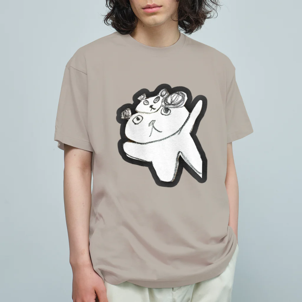 あなたのパンダのパンダのお面をつけたパンダ オーガニックコットンTシャツ