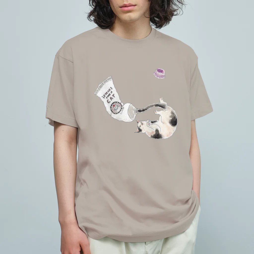 トコロコムギのにょろにょろ猫チューブ Organic Cotton T-Shirt