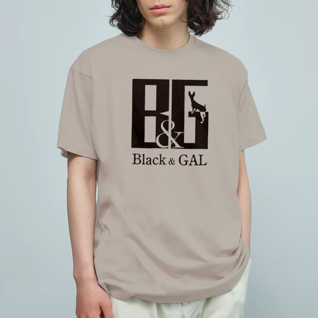 飛び出せ！ ささみショップのBlack & GAL オーガニックコットンTシャツ