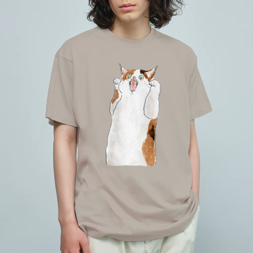 トコロコムギのあくびが出るにゃ〜〜〜 Organic Cotton T-Shirt