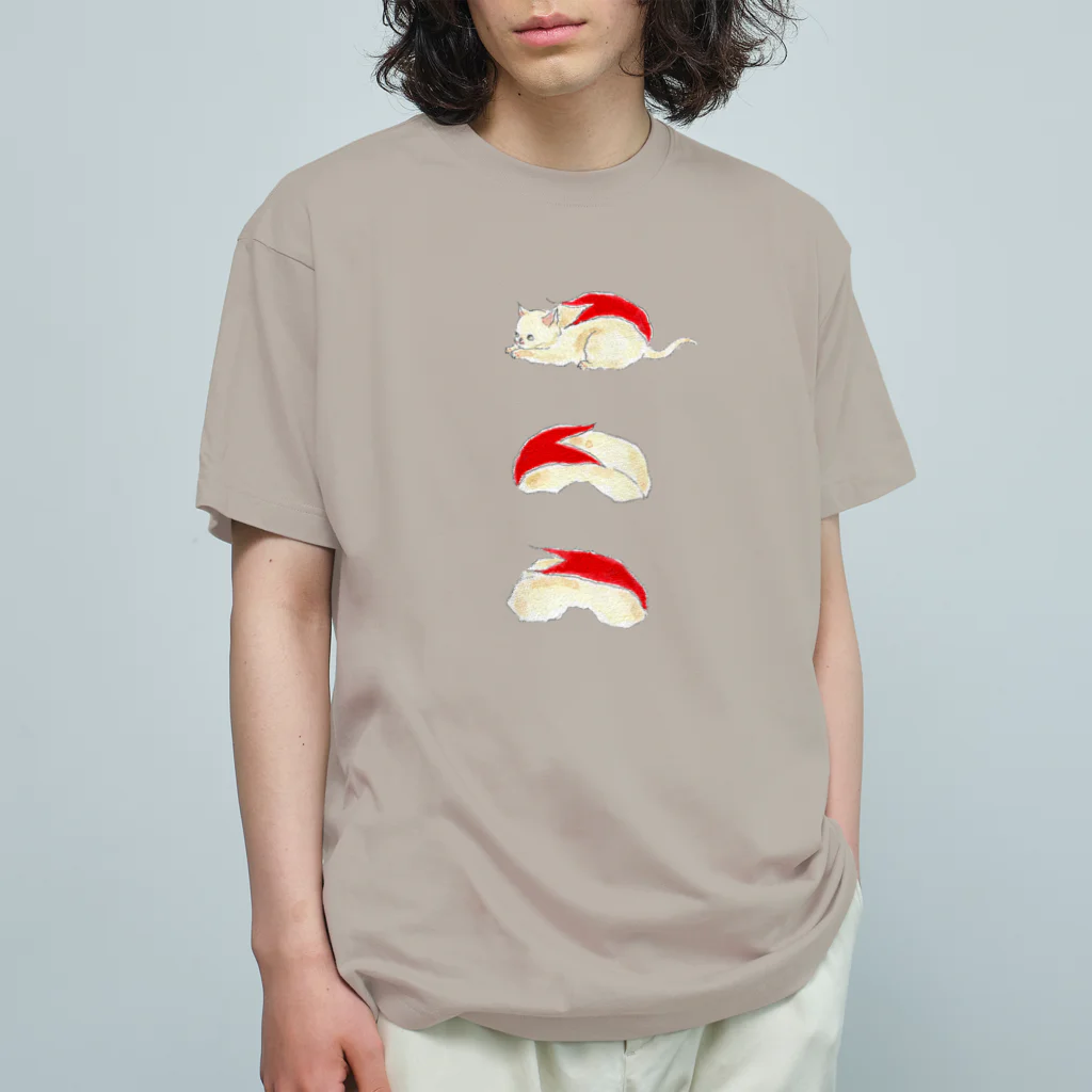 トコロコムギの妖怪うさぎりんごにゃんこ Organic Cotton T-Shirt