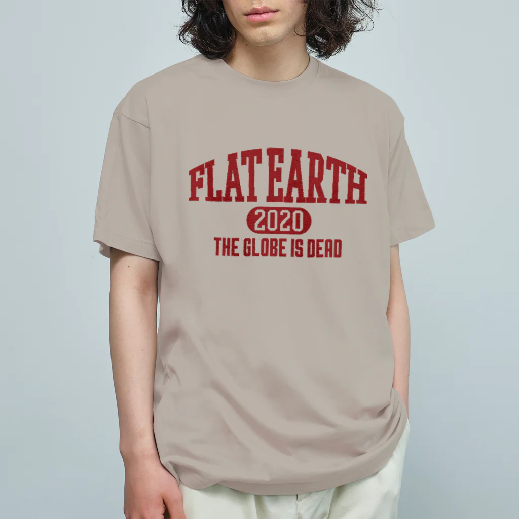 Mappila SHOPのカレッジ風［ネバダカラー］　フラットアース　FLATEARTH Organic Cotton T-Shirt