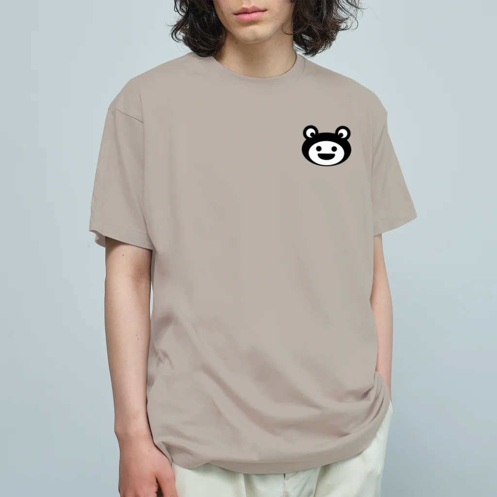 ヨープキャンが気になったのケロっ子 ヘッド ブラック ポイント Organic Cotton T-Shirt