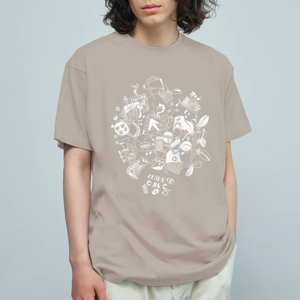 hilo tomula トムラ ヒロのMade Of CMC White オーガニックコットンTシャツ