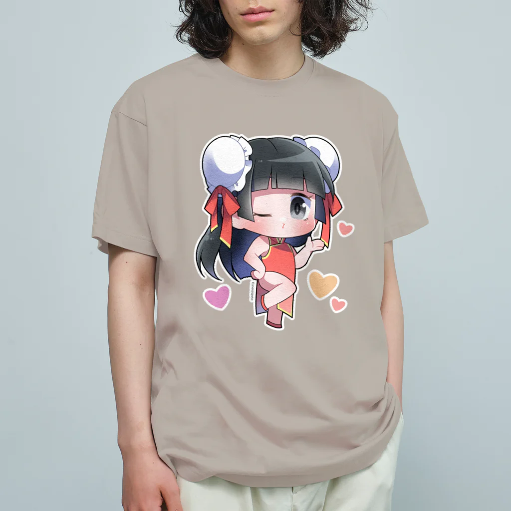 kinotowotoのチャイナガール-01 オーガニックコットンTシャツ