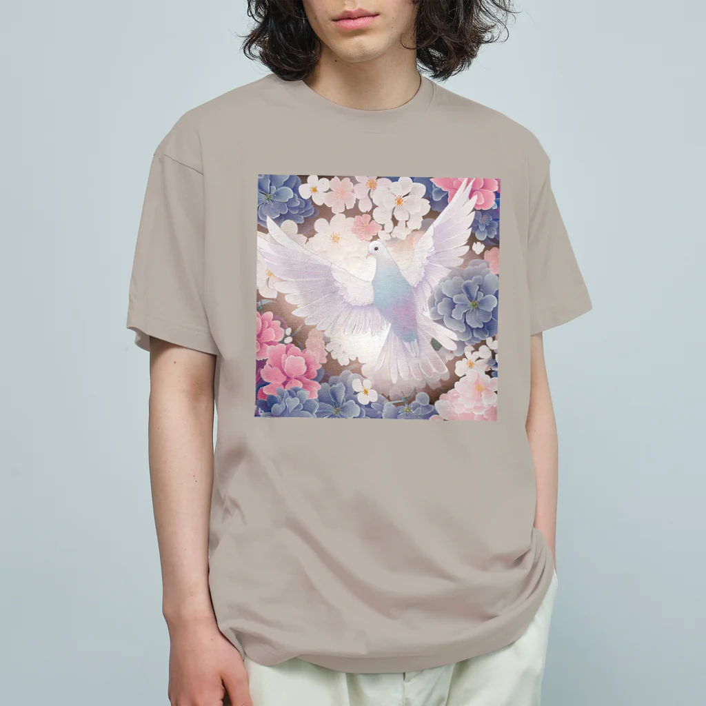 こりすまるの夢幻　鳩　善と美 Organic Cotton T-Shirt