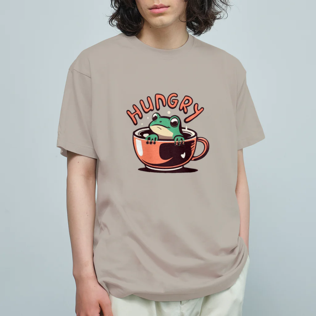 ピヨ爺の副業のほっとひとかえる = げこる = オーガニックコットンTシャツ