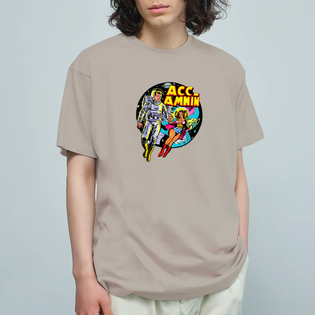 islandmoon13の宇宙の男女　　昔のアメコミ風 オーガニックコットンTシャツ