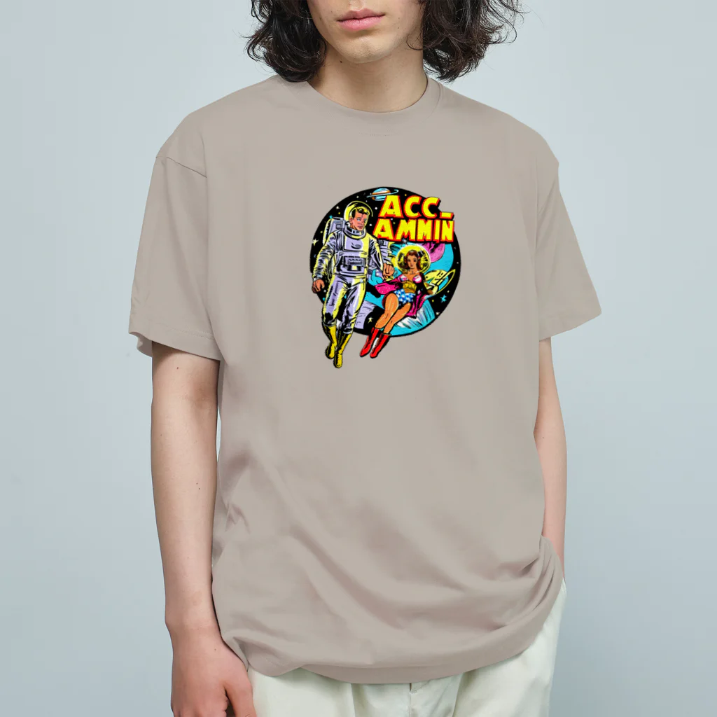 islandmoon13の宇宙の男女　　昔のアメコミ風 Organic Cotton T-Shirt