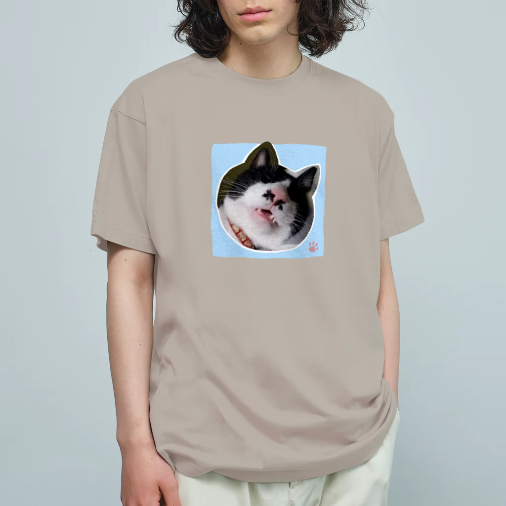 木ノ下商店の眠りこけた猫。 Organic Cotton T-Shirt