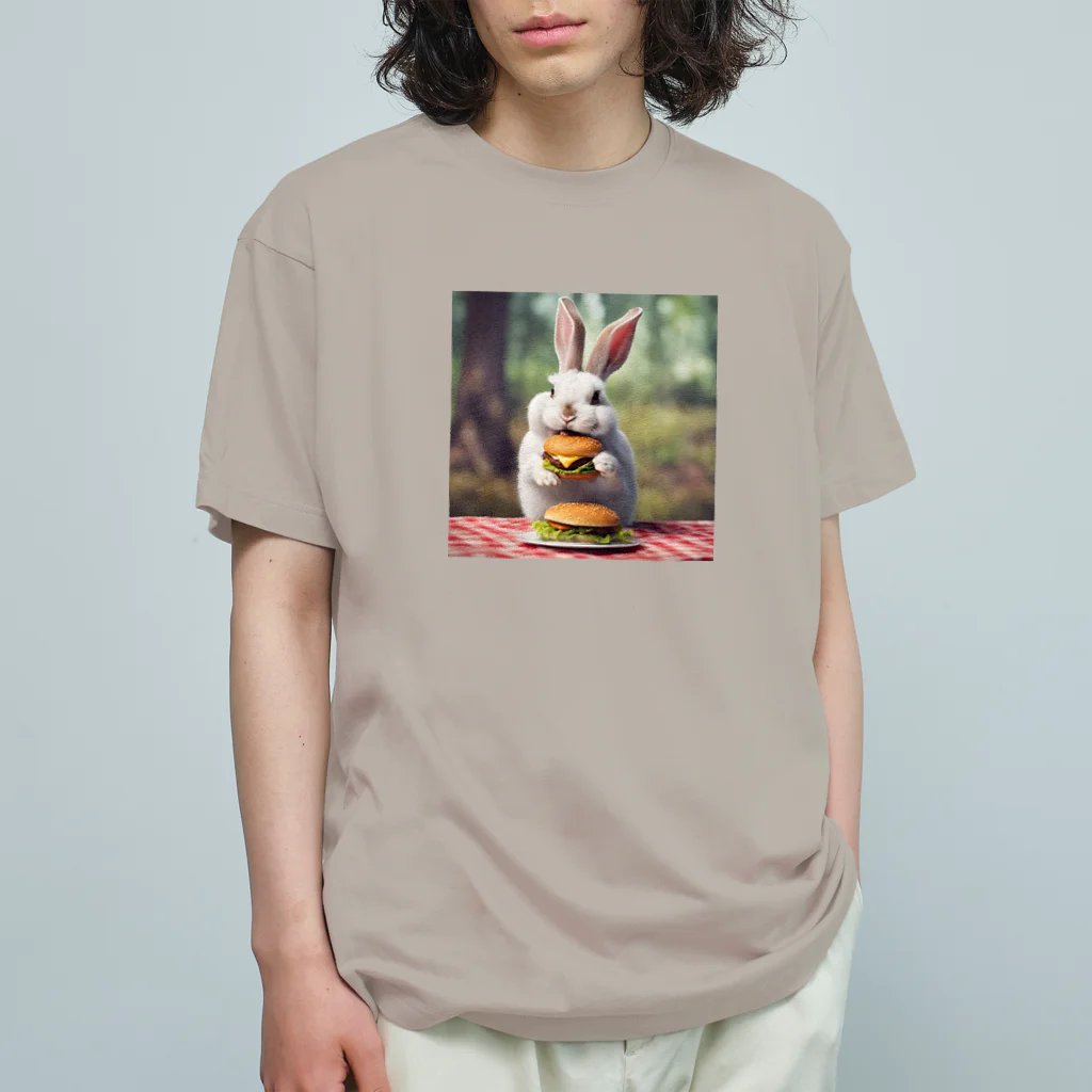 BURGER_USAGIのバーガーUSAGI オーガニックコットンTシャツ